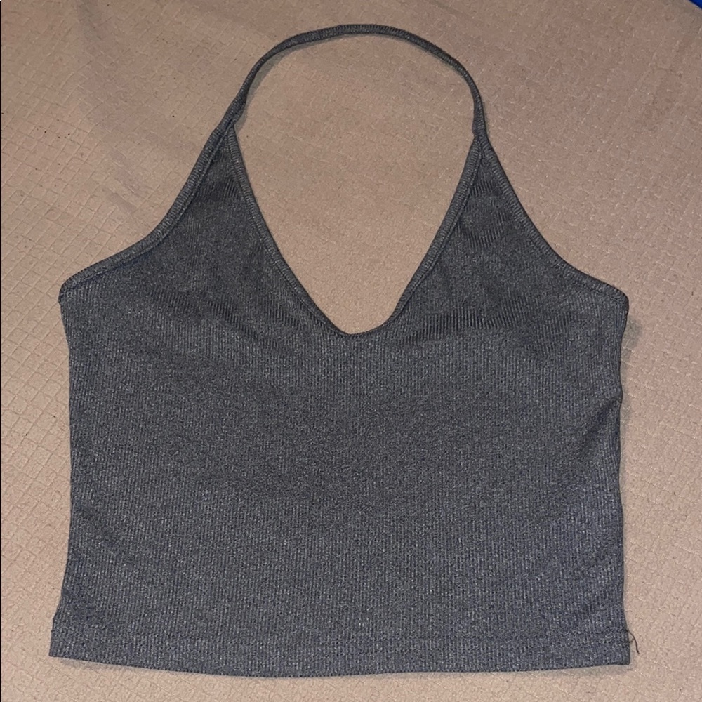 Gray Women's Halter Neck Top